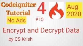 How to Encrypt and Decrypt in Codeigniter 4 Tutorial in Hindi