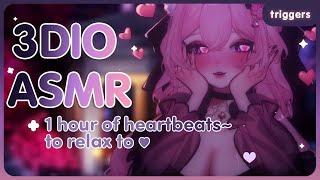 [3DIO ASMR] 1 hour of heartbeats  [sleep/relaxation aid][no talking][VTUBER]