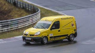 The Fastest Van of the Nürburgring! Kangoo Racevan- Slides & Overtakes!