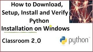 How to Install Python on Windows OS | Download, Setup, Install and Verify Python #pythonbeginners