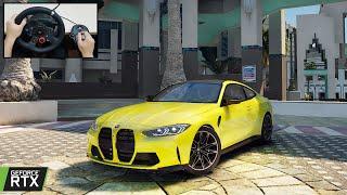 GTA 5 - 2021 BMW M4 Competition - Logitech G29 Gameplay - Steering Wheel + Paddle Shifter