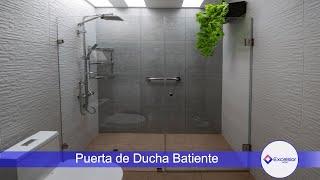 Puerta de ducha batiente vidrio templado -Excelsior Perú