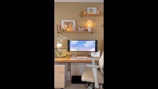 my cozy desk setup makeover  ️ #shorts