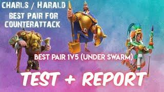 best pair for 1v5  / test counteratack under swarm open field / charls harald best pair ?!!