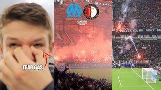 FANS CLASH + CRAZY DISPLAY at MARSEILLE vs FEYENOORD