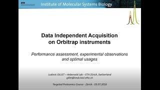 Acquisition methods on Q-TOF and Q-Orbitrap - Ludovic Gillet - DIA/SWATH Course 2018 - ETH Zurich