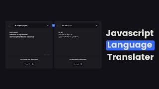 Build A Language Translator App in HTML, CSS & JavaScript | Language Translator JavaScript