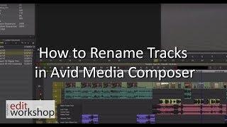 How to Rename Tracks in Avid Media Composer