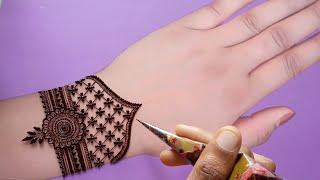 designer mehendi | dubai arabic mehndi design | latest simple gulab arebic mehndi | new henna,