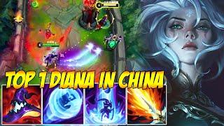 TOP 1 DIANA IN CHINA WILD RIFT - DIANA IS SO OP NOW!! (1VS9 CHAMP)