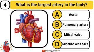 Quiz on Heart|| Interactive MCQ on Human Heart|| 20 Heart Questions, Answers and Explanation