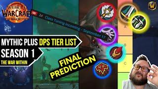 Final Season 1 TWW M+ DPS Tier List (with upcoming Balance Changes) | The War Within