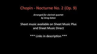 Chopin - Nocturne - Op.9 No.2 - Clarinet Quartet