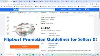 Flipkart Promotion Guidelines for Sellers !!!