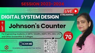 DSD70: Johnson's Counter | n-bit Johnson Counter in Digital Logic