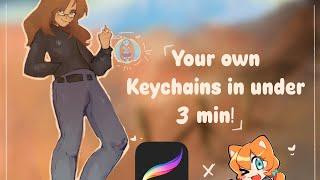 How to: YOUR OWN keychains using Procreate & Vograce! (Under 3 min!)