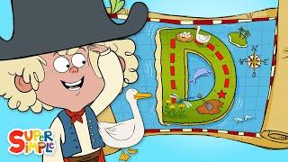 A Daring Adventure on "D" Island | Captain Seasalt And The ABC Pirates | Educational Cartoon