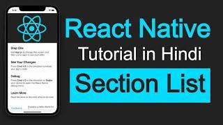 React Native tutorial in Hindi #18 Section List with example