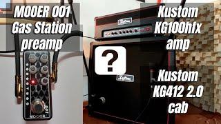 Mooer 001+ Kustom KG amp and cabinet