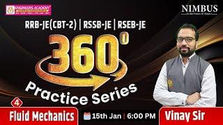 RRB JE 2024 CBT 2 Fluid Mechanics | RRB JE  CBT 2 Live Classes | L-4 | Fluid Mechanics For RSEB/RSSB