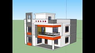 SKETCH UP 3D BUILDING | Sketchup Building Design Tutorial | Sketchup Building Design | modern homes