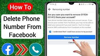 How To Delete Phone Number From Facebook (2023) | Remove Phone Number From Facebook