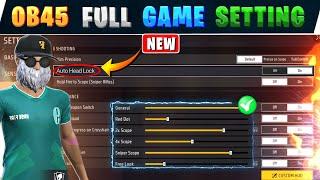 OB45 update full game setting  || Free fire after update sensitivity  || Headshot sensitivity