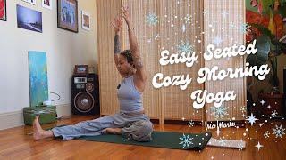 Easy Seated Cozy Morning Yoga | 10 Minutes