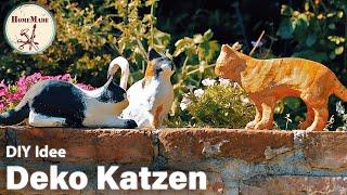 DIY | Deko Katzen selber machen | Geschenkidee für Katzen-Fans | Dekofigur Katze selbst modellieren