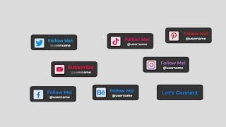 All Social Media Lower Third  For Premiere Pro Fully Customizable