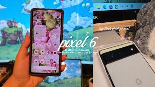 pixel 6 aesthetic unboxing, customization, genshin & more