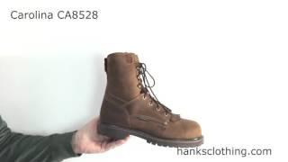 Carolina Waterproof Composite Toe Boot 8 Inch High - Cigar Leather Style CA8528