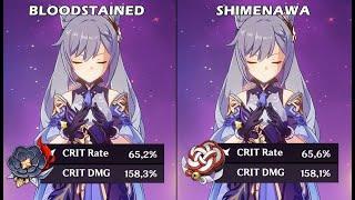 Keqing - Bloodstained Chivalry vs Shimenawa Reminiscence - Physical Comparison