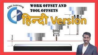 Work offset and Tool offset in HIndi | हिंदी | CNC-Learning | Rajeev Sreedharan