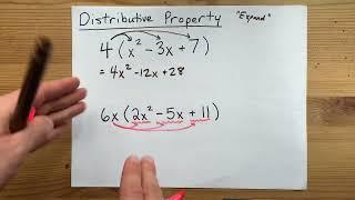 Distributive Property ("Expand", with Examples)