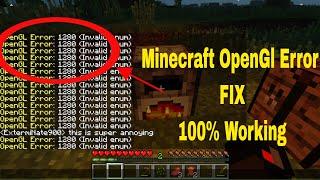 How To Fix Minecraft OpenGl Error (OpenGl Error1281)