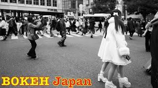 Bokeh Japan Walk - Crowded Shibuya Scramble Crossing on Sunday