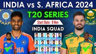 India vs South Africa T20 Series 2024 | India T20 Squad 2024 | Ind vs Sa T20 Match Series Squad 2024