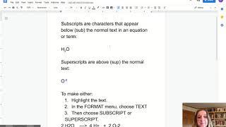 How To Make Subscripts and Superscripts   Google Docs