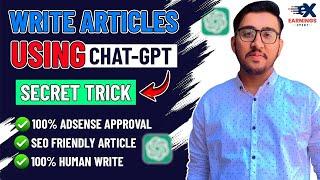 How to Write 100% Unique & AdSense Friendly Articles Using Chat-GPT!  - AdSense Approval 