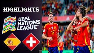 Spain vs Switzerland 3-2 Highlights Goals | Nations League 2024