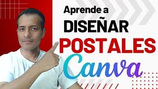 🟥🟡Aprende a Diseñar Postales en Canva