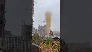 Sewage 'fountain' explodes in Moscow