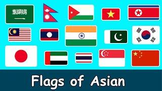 Flags of Asia| Learn all Flags of Asia| Flag @geoanimallearner