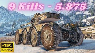 Panhard EBR 75 (FL 10)  9 Kills 5.875 Damage World of Tanks Replays ,WOT tank games