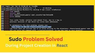 How to Fix npm EACCES Error on Mac | npm Cache Folder Permission Issue Solved!
