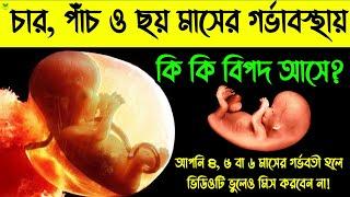 চার, পাঁচ ও ছয় মাসের গর্ভবতীদের জন্য সবচেয়ে জরুরী ভিডিও || গর্ভাবস্থার মাঝের ৩ মাসে কি কি বিপদ আসে?