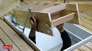 DOLLE clickFIX® 76G loft ladder assembly video  Insulated Loft Ladder – with no thermal bridges