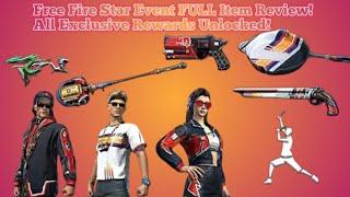 "Free Fire Star Event FULL Item Review! | All Exclusive Rewards Unlocked!"