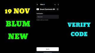 Smart Contract 101 Blum Code | Blum Code Smart Contract 101 | Blum Youtube Video Code